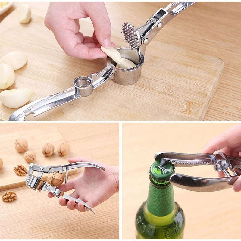 Garlic Press Kitchen Stainless Steel Garlic Smasher Crusher Mincer Manual Press Grinding Tool Kitchen Accessories