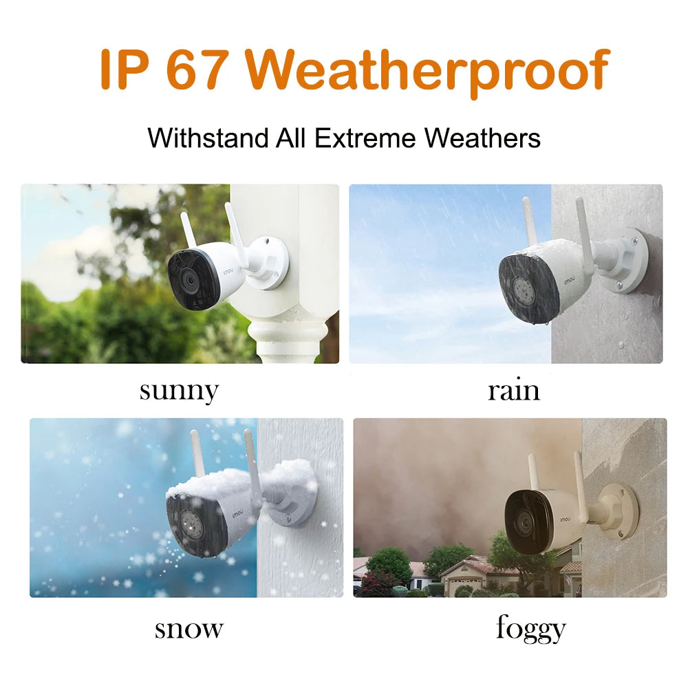 3PCS IMOU Bullet 2C 4MP Wifi Camera IP67 Weatherproof AI Human Detection Outdoor Surveillance IP Security Camera Wholesale