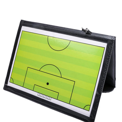 1 3-fold football tactics board Color folding coaching board Leather teaching board Magnetic pen teaching board