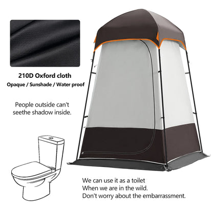 Portable Outdoor Privacy Shower Tent Double-Layer Sun Shelter for Camping Dressing Changing Room Toilet Hiking Fishing Picnic