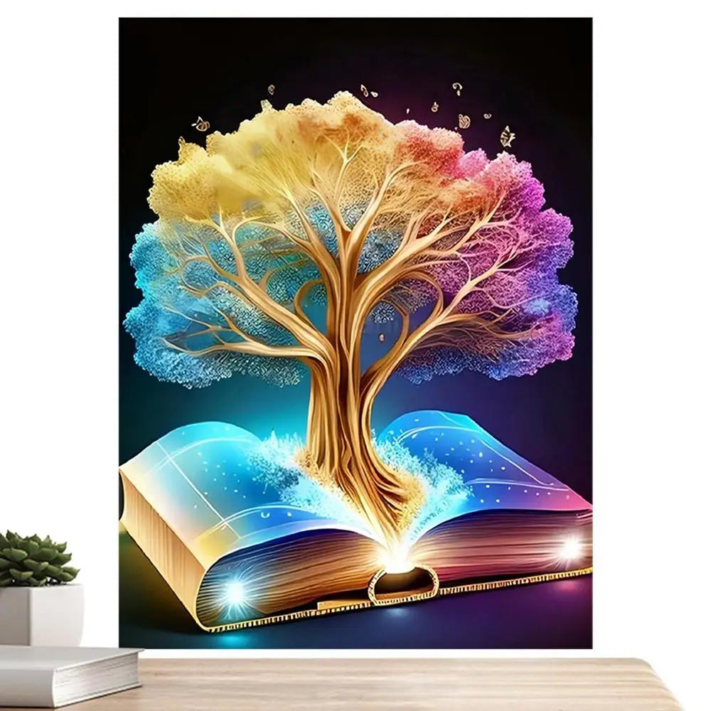 Crystal Rhinestone Painting Rhinestone Craft Art Kit Tree Painting Crystal Rhinestone Painting Kits for Wall Garden Home Living