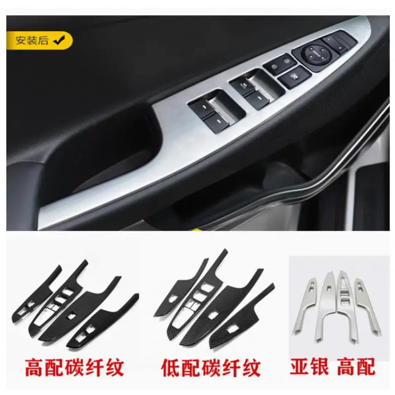 car accessory FOR Hyundai Tucson 2015 2016 2017 2018 Window glass switch panel inner armrest bright stick Car Stickers