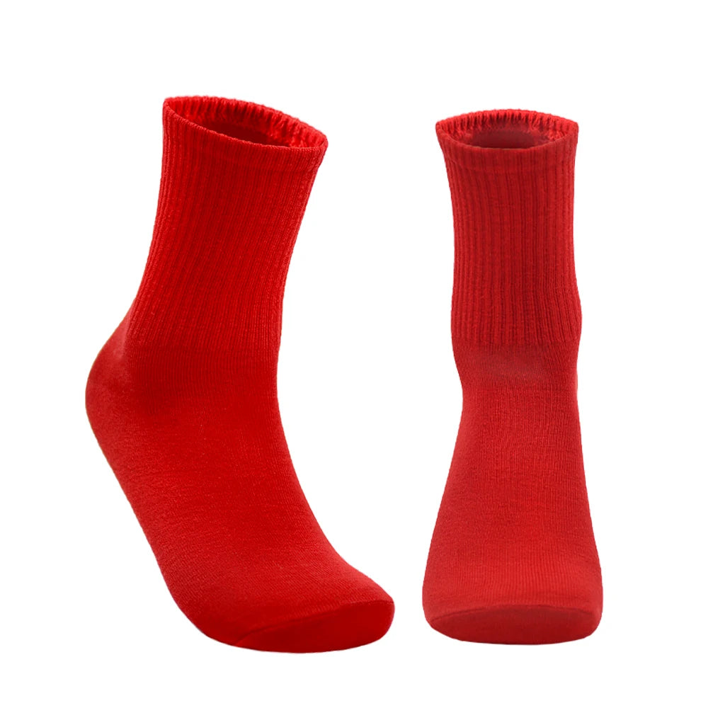 1/3 Red Christmas Socks Breathable FloorSocks  Men Women Yoga Socks Sports Socks Soft Wear-Resistant