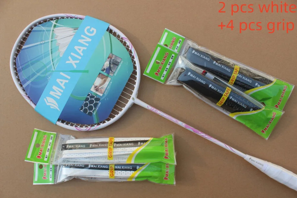 2pcs  MAI XIANG Composite Carbon badminton rackets novice training badminton racquet