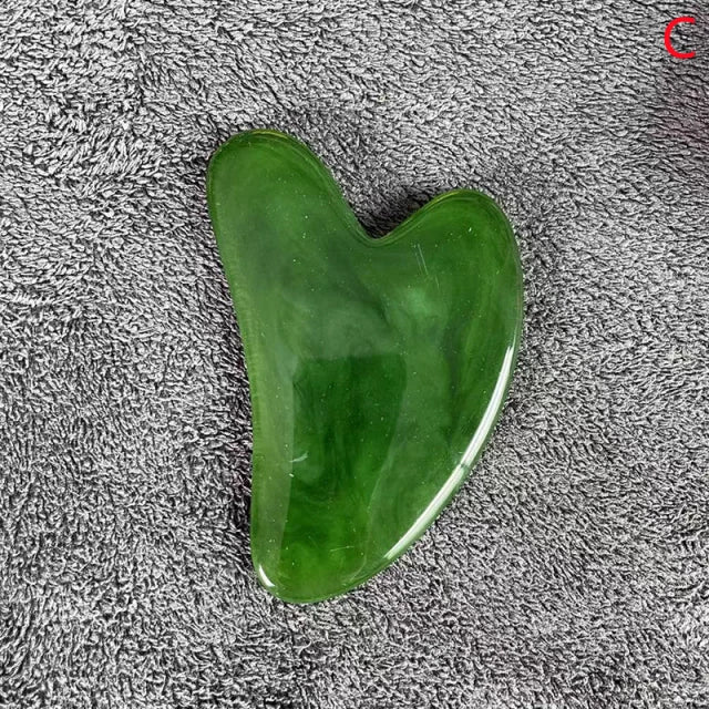 Natural Resin Jade Stone Gua Sha Gouache Scraper Massager for Face Body Facial Skin Lifting Wrinkle Remove Beauty SPA Care Tools