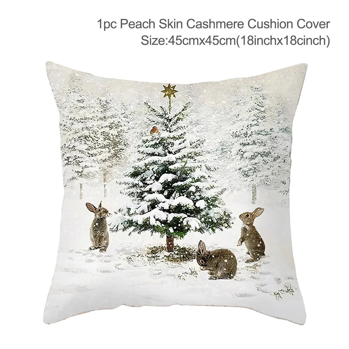 45cm Christmas Cushion Cover Navidad Merry Christmas Decorations For Home 2024 Xmas Noel Cristmas Ornaments New Year Gifts 2025