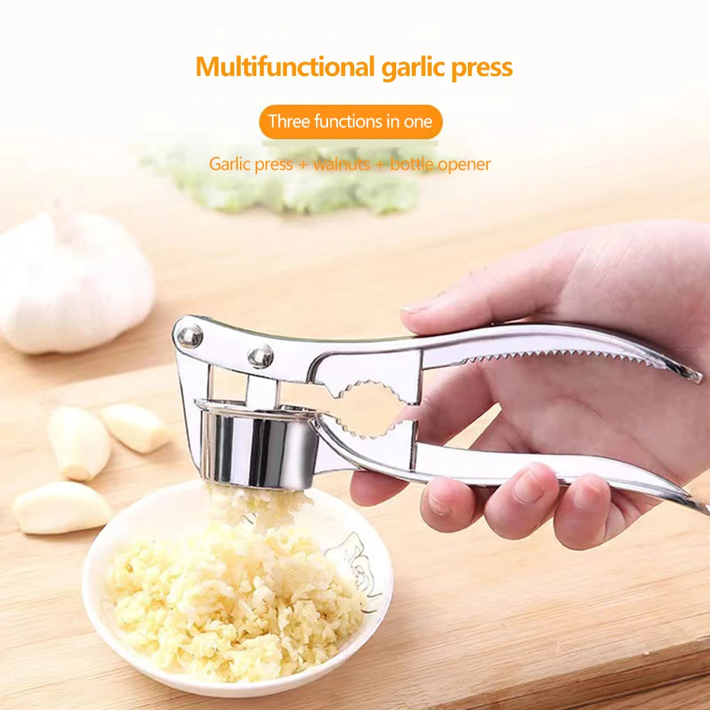 Garlic Press Crusher Mincer Kitchen Stainless Steel Garlic Smasher Squeezer Manual Press Grinding Tool Kitchen Accessories