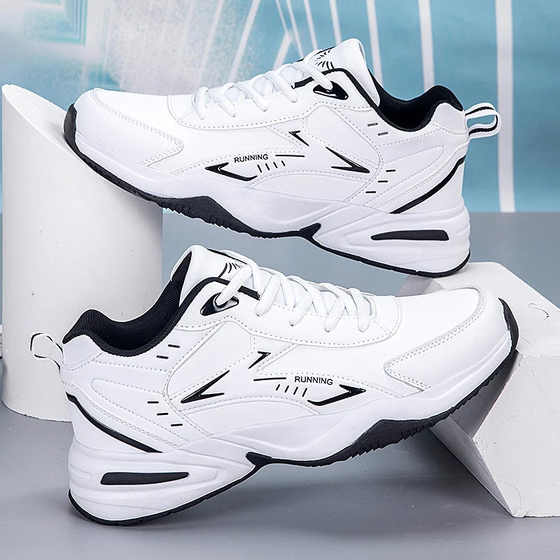 Thick Sole Versatile Clunky Sneaker for Men 2024 New Trend Mesh Lace Up Breathable Casual Sports Shoes Increased Soft Soles