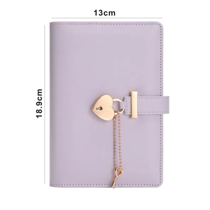 Fashionable And High Appearance, Girlish Love Keychain A6 Pu Leather, Business Minimalist Notebook