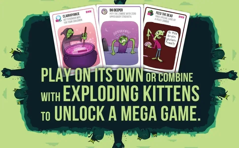 Zombie Kittens Card Game Fun Family Card Games for Adults Teens Kids for Game Night Entertainment 2-5 Playe