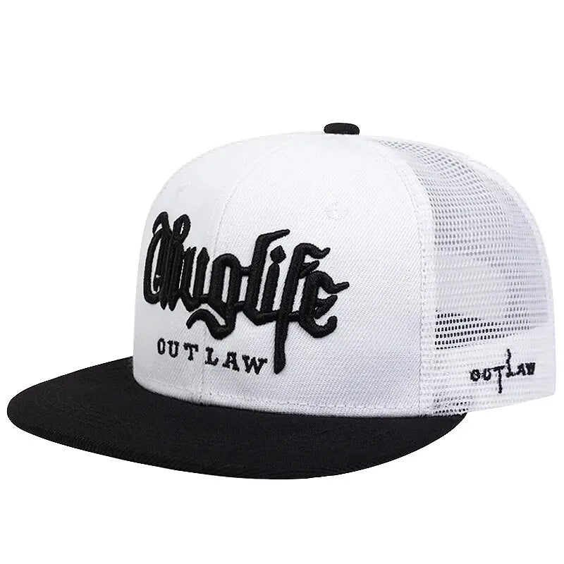 1 Pcs Fashion Fastball CAP Thuglife Embroidery Hiphop Baseball Cap Snapback Hat Adult Outdoor Casual Sun Casual Bone Adjustable