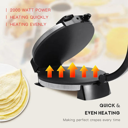 Houselin Crepe Maker, NonStick Dipping Plate plus Electric Base, Homemade Holiday Morning Breakfast or Dessert Treat Maker