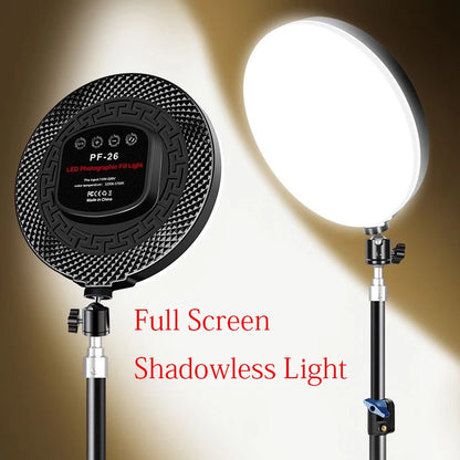 LED Fill Lamp Video Light Panel Bi-color 2700k-5700k Photography Lighting Live Stream Photo Studio Light Stand 110V-220V