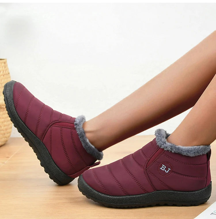 Snow Boots Women Winter Platform Chunky Shoes For Women Slip On Shoes Punk Ankle Boots New Keep Warm Winter Shoes Botas Mujer