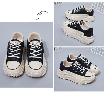 The New Retro Women Shoes Spring Platform Shoes Casual Sneakers Versatile Fashion Designer Shoes High Quality  Women Sneakers