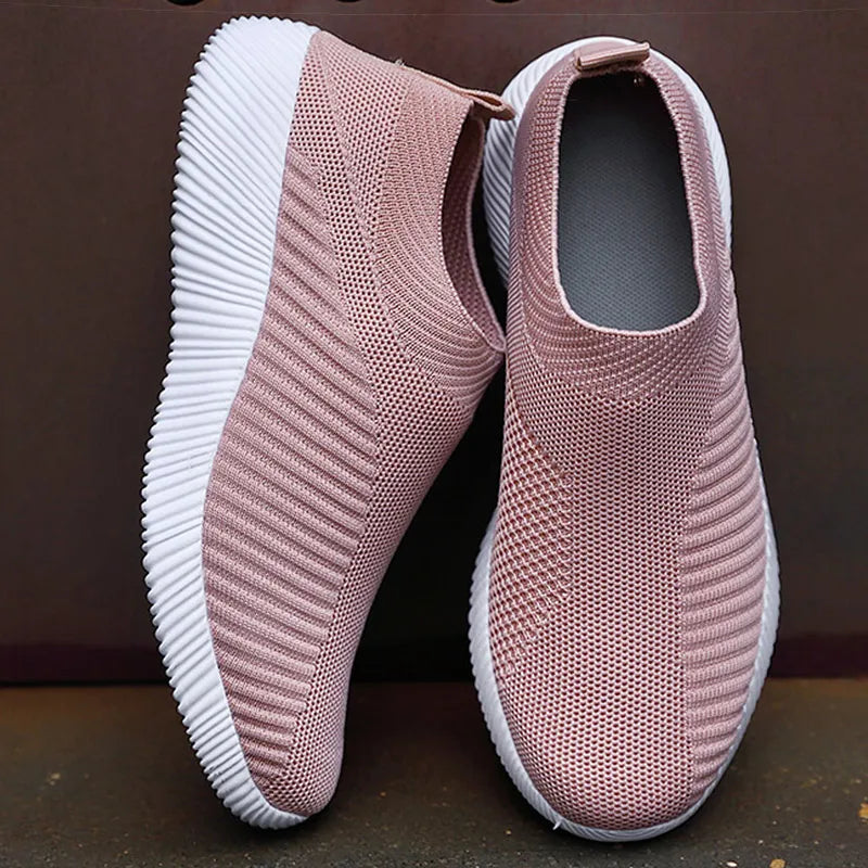 Women Shoes Breathable Flats Elastic Flat Shoes For Women Sneakers Zapatos Mujer Spring Summer Footwear Lightweight Sports Shoes