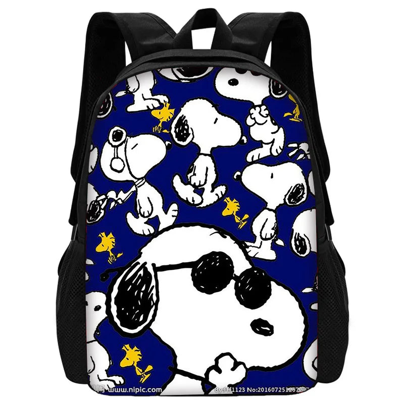 Cartoon Cute S-SnoopyS 3 pcs set Child School Backpack with Lunch Bags ,Pencil Bags ,School Bags for Boys Girls Best Gift