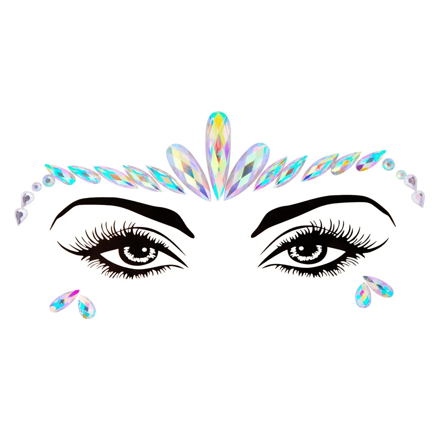 Sexy Face Tattoo Stickers Glitter Fake Tattoos Rhinestones for Woman Temporary Tattoos Party DIY Kids Holiday Face Jewels Tattoo