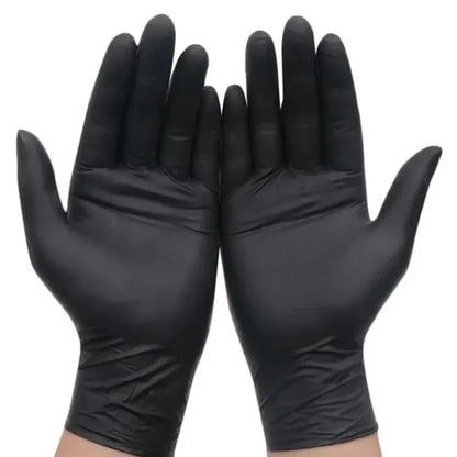 30/20/10 PCS Disposable Black Nitrile Gloves Latex Free Waterproof Durable Suitable Kitchen Food Processing Beauty SalonFamily