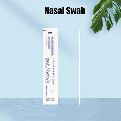 100 PCS Flocked Cotton Disposable Nasal Swabs Specimen Collection Swab Nasopharyngeal Oral Swab Test Laboratory Oral Swab