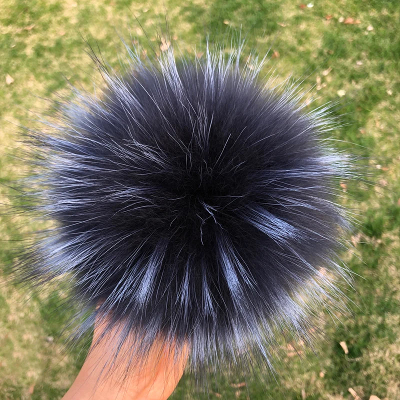 Real natural fox fur pompom raccoon fur pom pom for hat beanies For Caps Bags Scarf