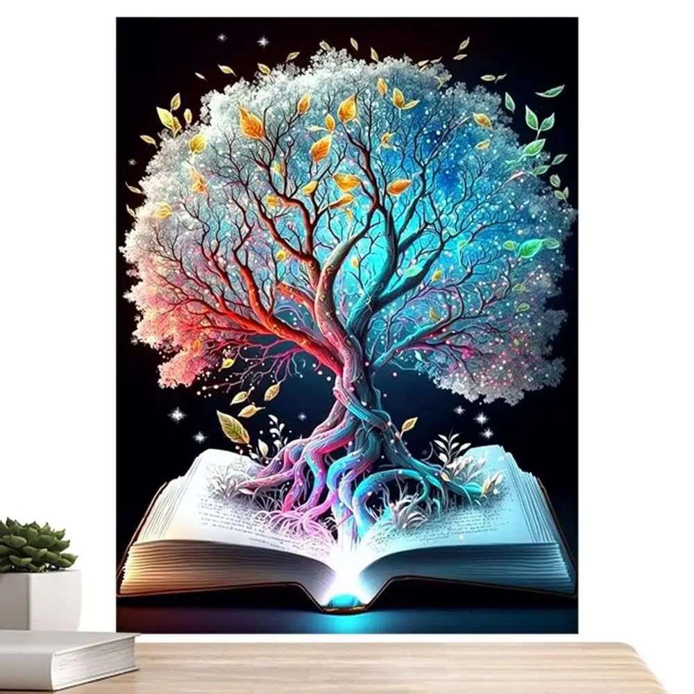 Crystal Rhinestone Painting Rhinestone Craft Art Kit Tree Painting Crystal Rhinestone Painting Kits for Wall Garden Home Living