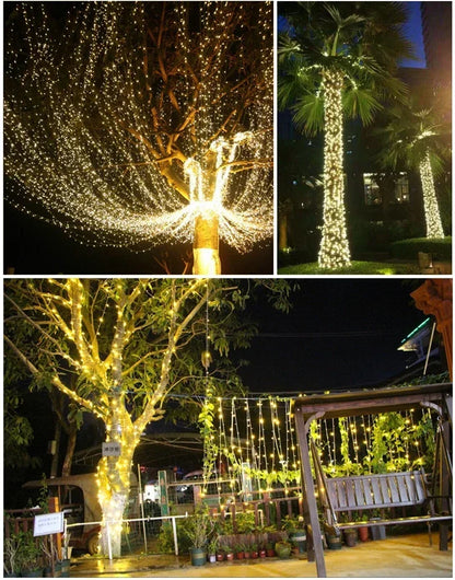 LED String Fairy Lights 1.5M-100M Chain Outdoor Garland Waterproof  220V/Battery/USB for Wedding Party Tree Christmas Decoration