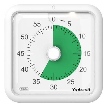 Yunbaoit 16cm Visual Timer, VT06 Large 60 Minute Classroom Countdown Timer for Kids and Educators