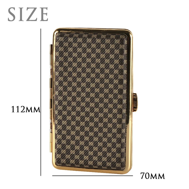 Female Embossed Slim Cigarette Case, Portable, Sealed, Waterproof, Smoking Accessories with Gifts Box, 10-14Pcs