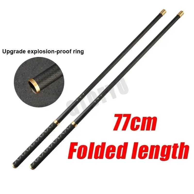 Telescopic Stream Rod 4.5M/5.4M/6.3M/7.2M/8M/9M/10M Carbon Reservoir Pond Fishing Rod Super Light Hard Fiber Hand Fishing Pole