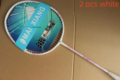 2pcs  MAI XIANG Composite Carbon badminton rackets novice training badminton racquet