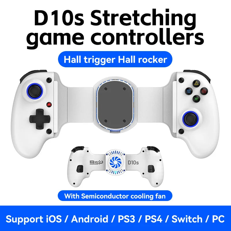 BSP D10 D10S D11 Stretching Cooling Game Controller For SWITCH/Android/Apple IOS Tablet /PS3/PS4 ForXBOX Gamepad Streaming