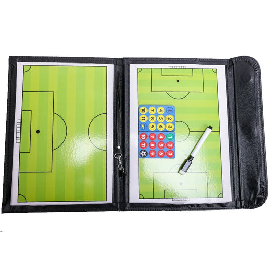 1 3-fold football tactics board Color folding coaching board Leather teaching board Magnetic pen teaching board