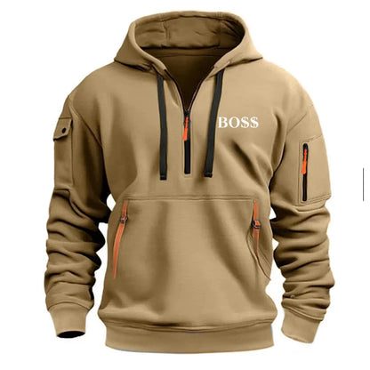 2025 Autumn Winter High Quality Dropped Shoulder Hooded Sweatshirt Men's Women's Plus Size Loose Pullover Fashion Sweatshirt