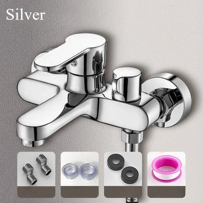 Bathroom Shower Faucet Mixing Valve Shower Shower Set Bathroom Bathtub Mixing Switch Triple Hot and Cold Faucet