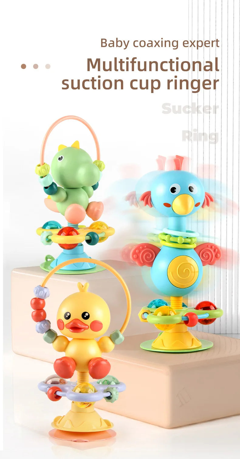 Baby cartoon soothing ringing toy fun sound effects nursery rhyme baby dining table suction cup puzzle early education toy