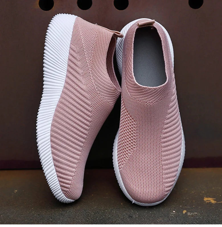 Women Shoes Breathable Flats Elastic Flat Shoes For Women Sneakers Zapatos Mujer Spring Summer Footwear Lightweight Sports Shoes