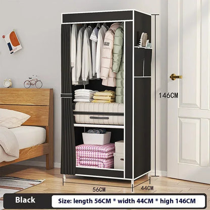 Simple Wardrobe High-capacity Household Bedroom Wardrobe Save Space Multi Functional Storage Clothing Dustproof Storage Cabinet