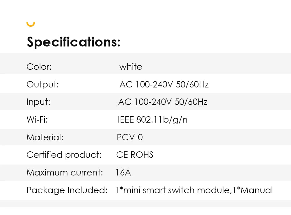 Aubess 16A Switch Tuya Wi-Fi Smart Switch Support 2-Way Control Power Monitor Energy Saving Light Switch Module 110V 220V