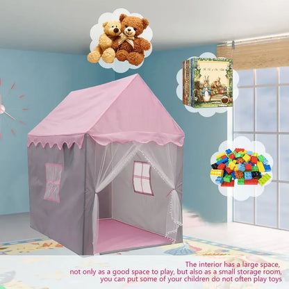 Kids Tents Baby Play House Children Toy Tent 1.35M Wigwam Folding Girl Princess Castle Child Room Decor Birthday Christmas Gifts