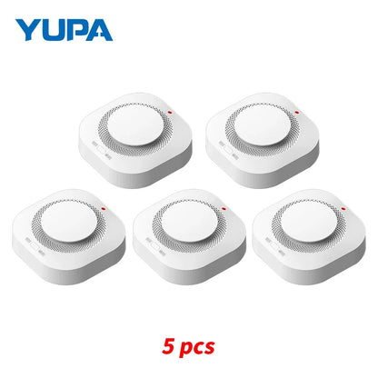 YUPA Independent Smoke Detector Sensor Fire Alarm System For Home Office Security Smoke Alarm Fire Protection Battery Powered