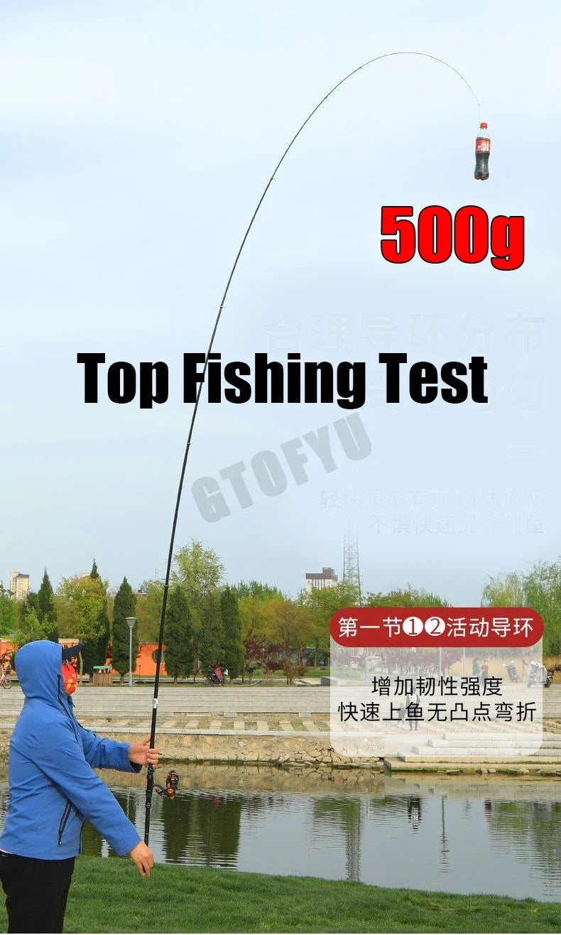 2.7M 3.6M 4.5M 5.4M 6.3M 7.2M Carbon Telescopic Rock Fishing Rod Ultra Light Rod Lure Carp Travel Ocean Spinning Fishing Rod