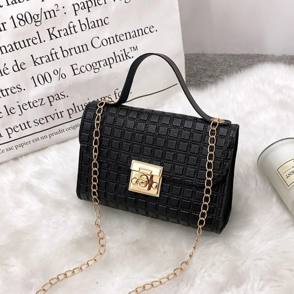 Fashion Women Handbag Solid Color Casual Mini Bag Female Chain Shoulder Pouch Ladies Leather Bag