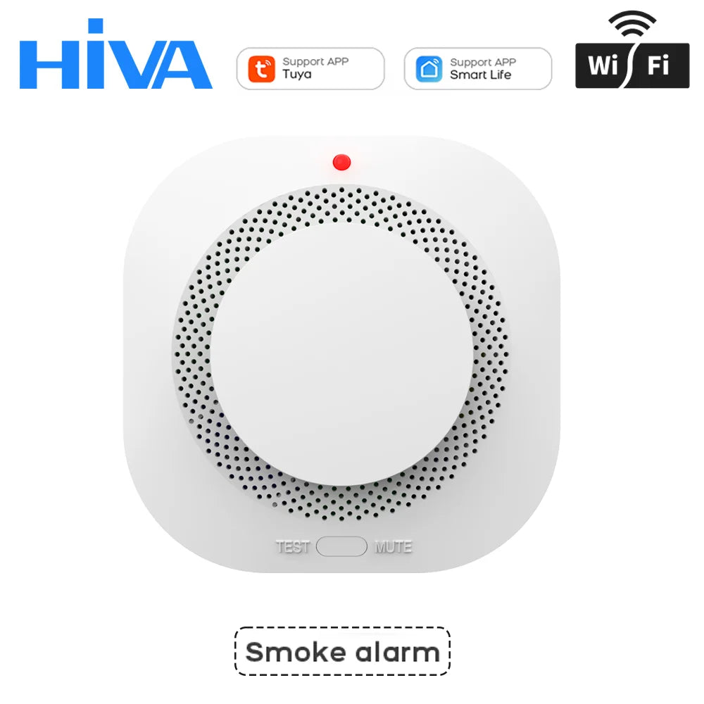 Tuya WiFi ZigBee Smart Smoke Detector Sensor Home Security Fire Protection Smoke Alarm For Security System Via Smart Life APP