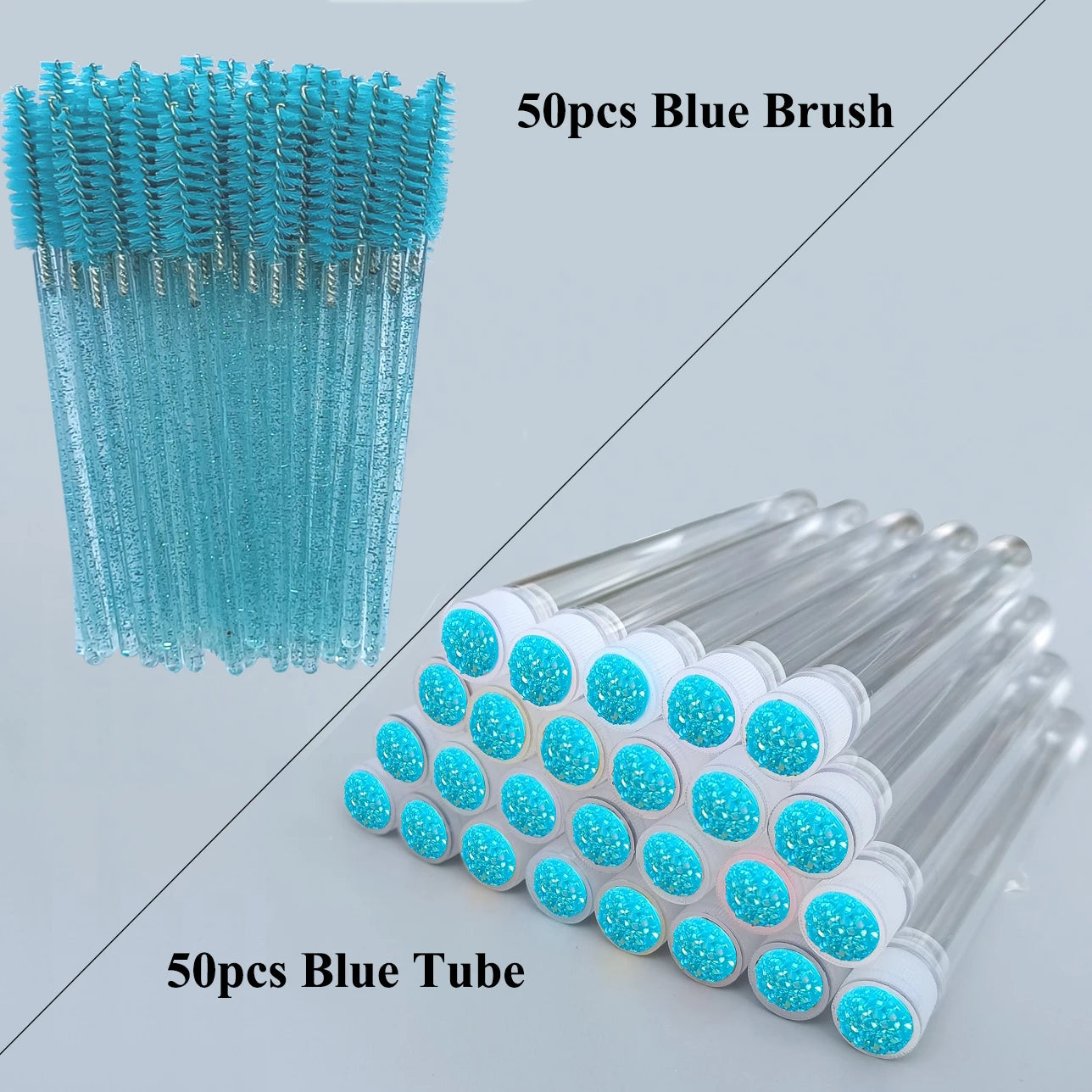 50/100pcs Reusable Eyebrow Brush Tube Disposable Mascara Wands for Eyelash Extension Replaceable Dust-proof Eye Lash Brushes