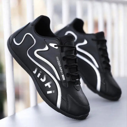 New Men's Luxury Leather High end Casual Shoes Lightweight and Anti slip Sports Shoes Soft Sole Running Shoes sneakers men