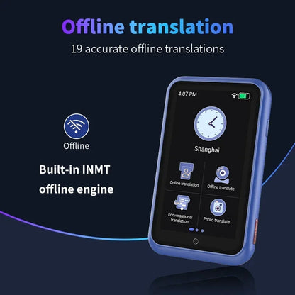 S30 Translator 4G Full Netcom SIM Card WIFI Intelligent Real Time 138 Language ChatGPT Smart AI Voice Photo Translation