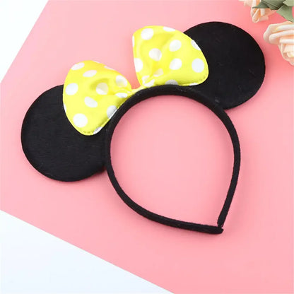 Favors Mom Lovely Ears Kids Mickey Headbands Hair Boys Party Sequin Baby Birthday Knot Accessories Minnie Hairbands Bows Girls