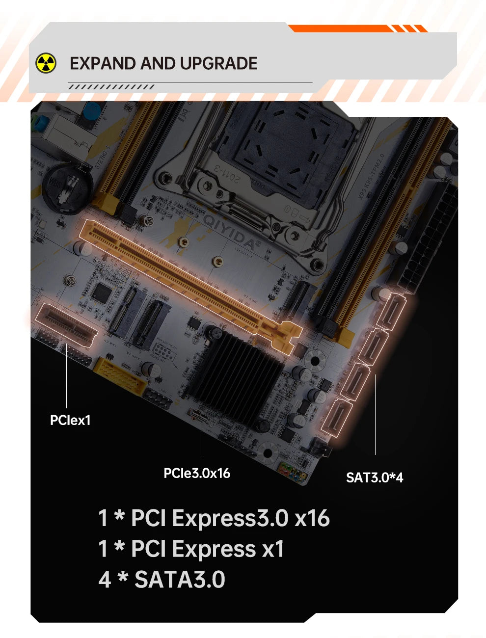 QIYIDA X99 motherboard LGA 2011 3 X99 C612chip with M.2 slot Support DDR4 Memory SATA3.0 USB3.0 PCI16X