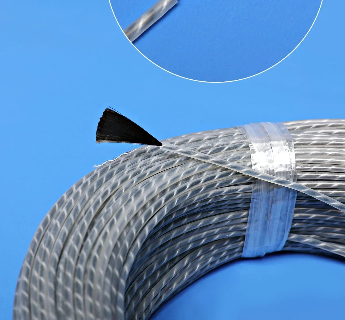 Upgraded heating cable transparent floor heating wire 100m 12K 33 ohm / M carbon electric heating cable